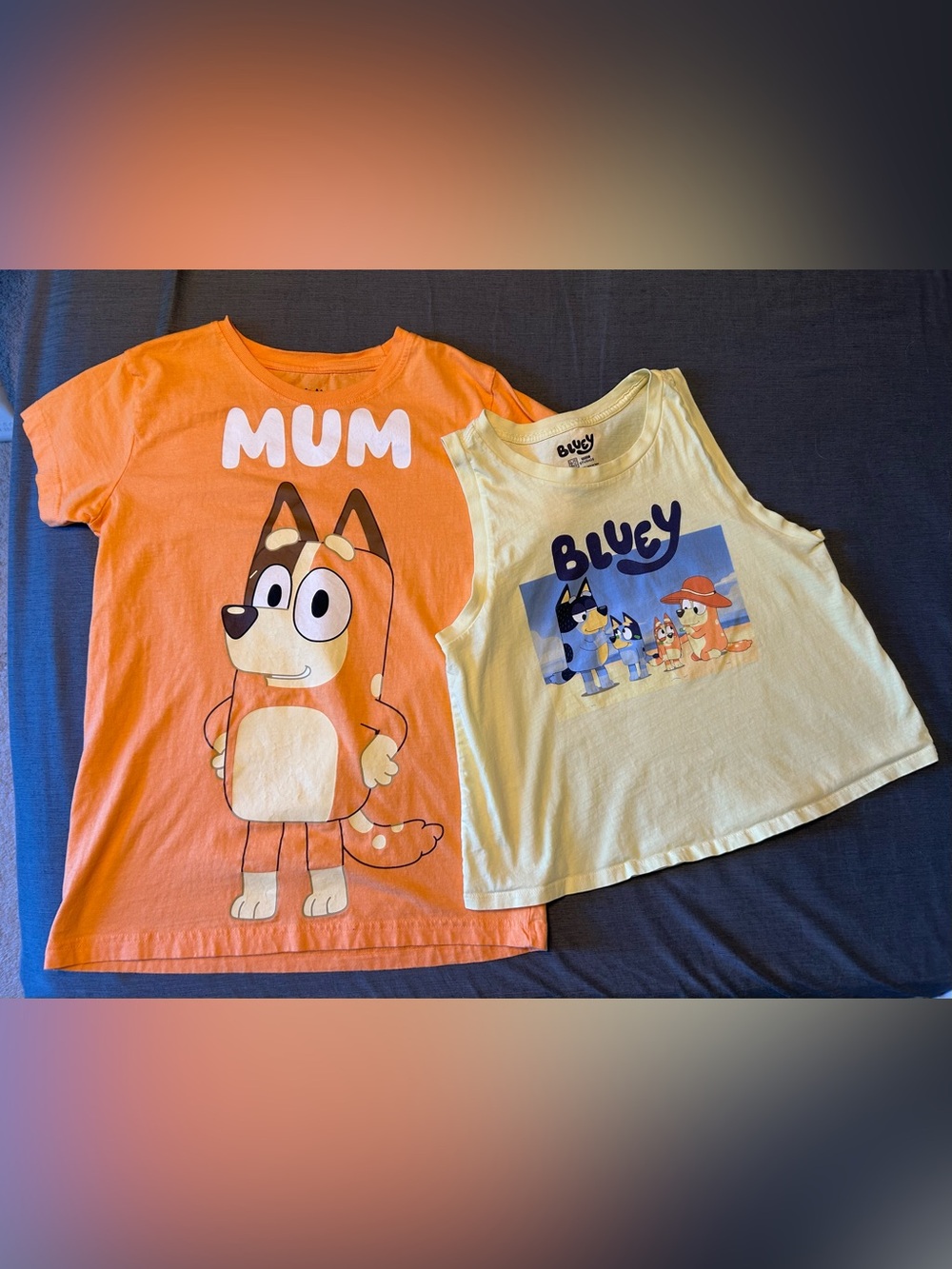 EUC Set of Two Bluey Mum Shirt and Tank (Women XS and S)